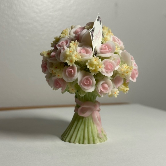 Thank You Porcelain Flower Bouquet Seraphim Classics Roman Inc Heaven on Earth - Picture 3 of 5